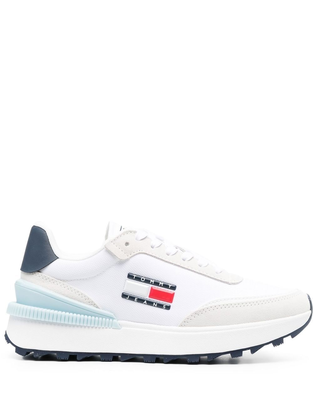 Image 1 of Tommy Jeans logo-plaque low-top sneakers