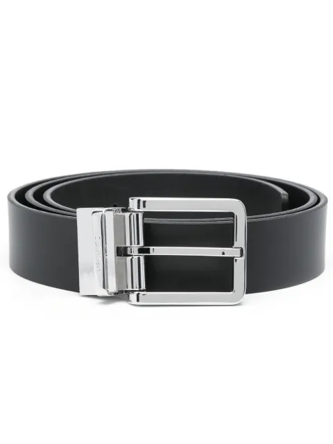 Calvin Klein two-buckle leather belt