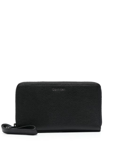 Calvin Klein - double-compartment leather wallet