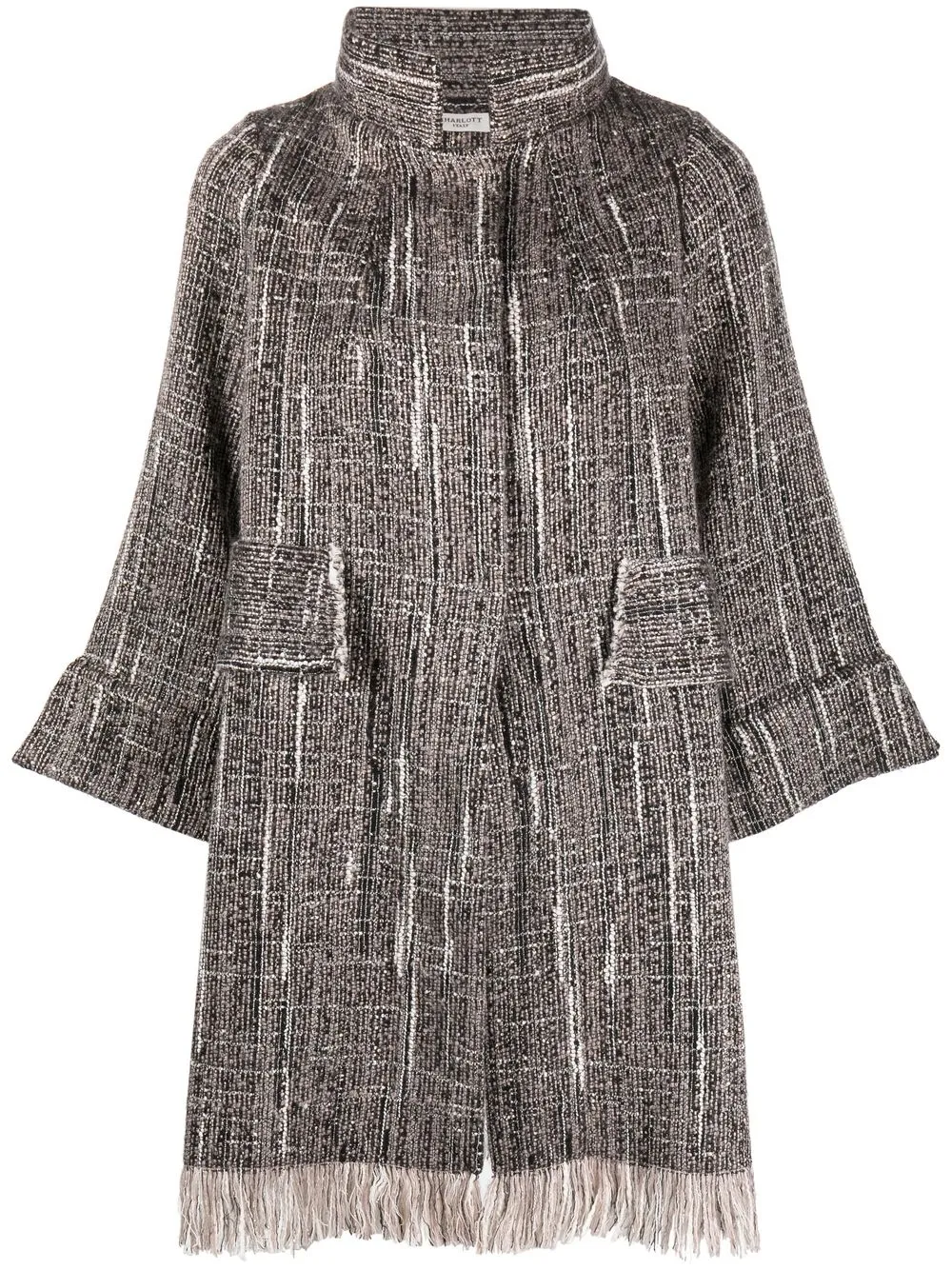 

Charlott tweed single-breasted coat - Neutrals