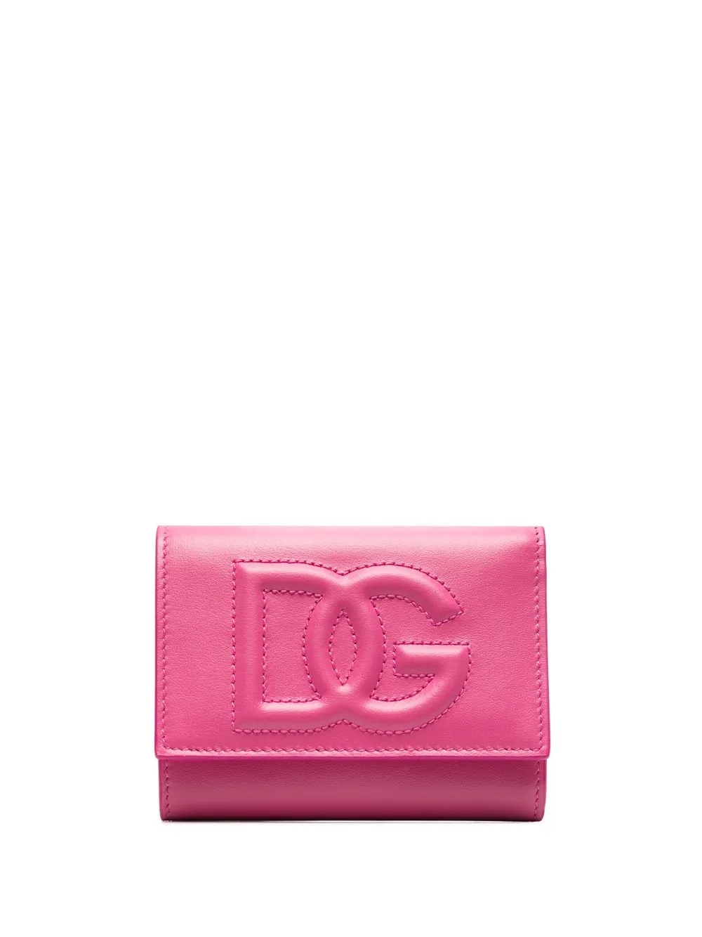 

Dolce & Gabbana cartera plegable con logo en relieve - Rosado