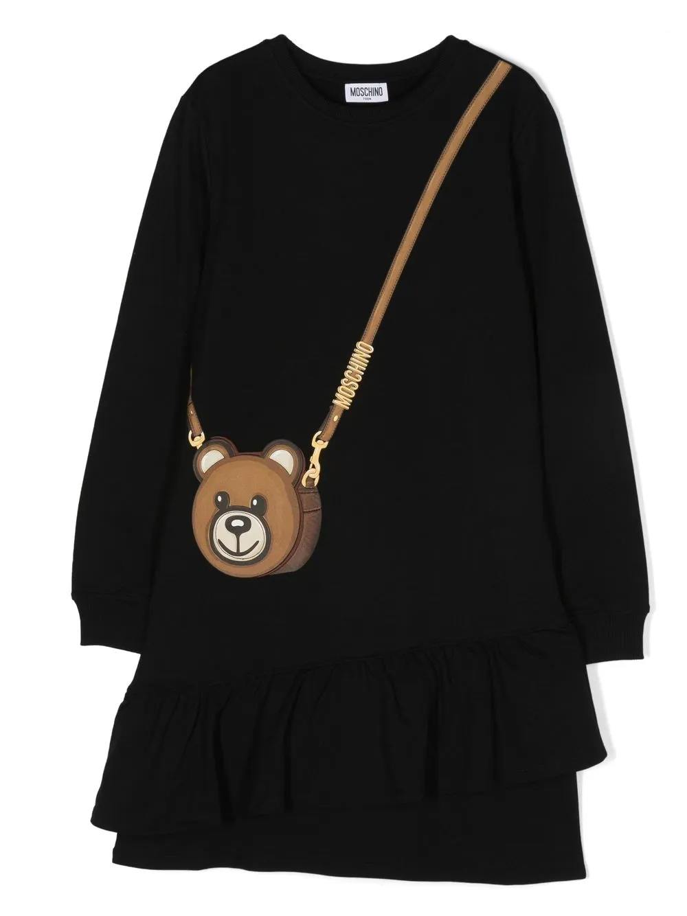 

Moschino Kids vestido estilo sudadera con estampado Teddy Bear - Negro