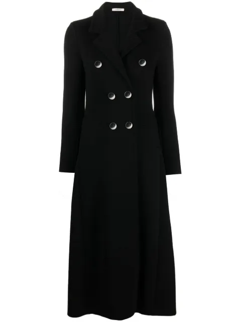 double-breasted wool maxi coat
