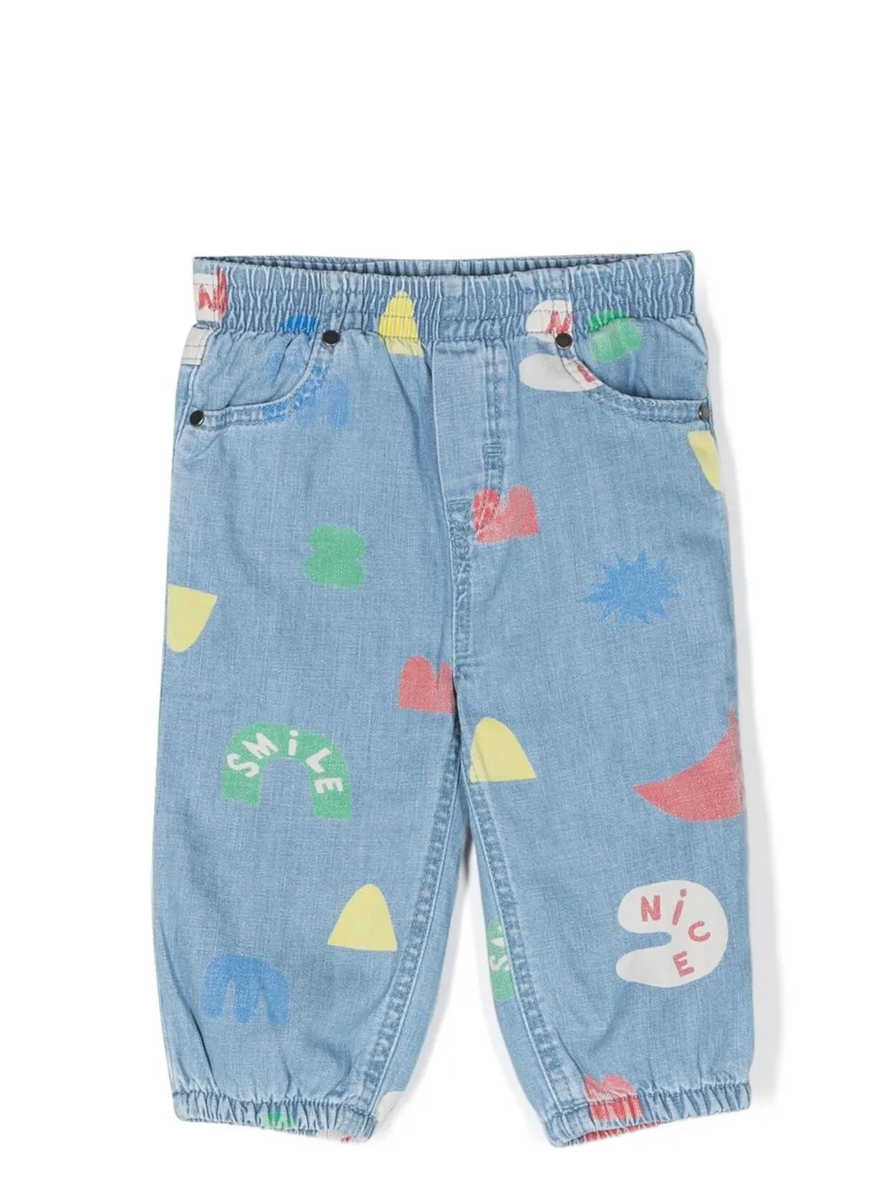 

Stella McCartney Kids graphic-print tapered jeans - Blue