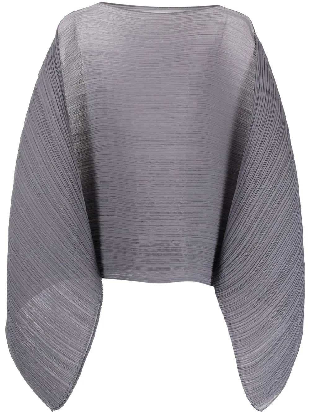 

Pleats Please Issey Miyake plissé-effect poncho - Grey