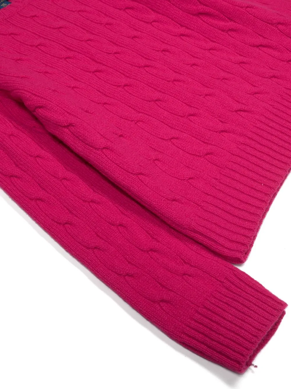Logo-Embroidered Cable-Knit Jumper