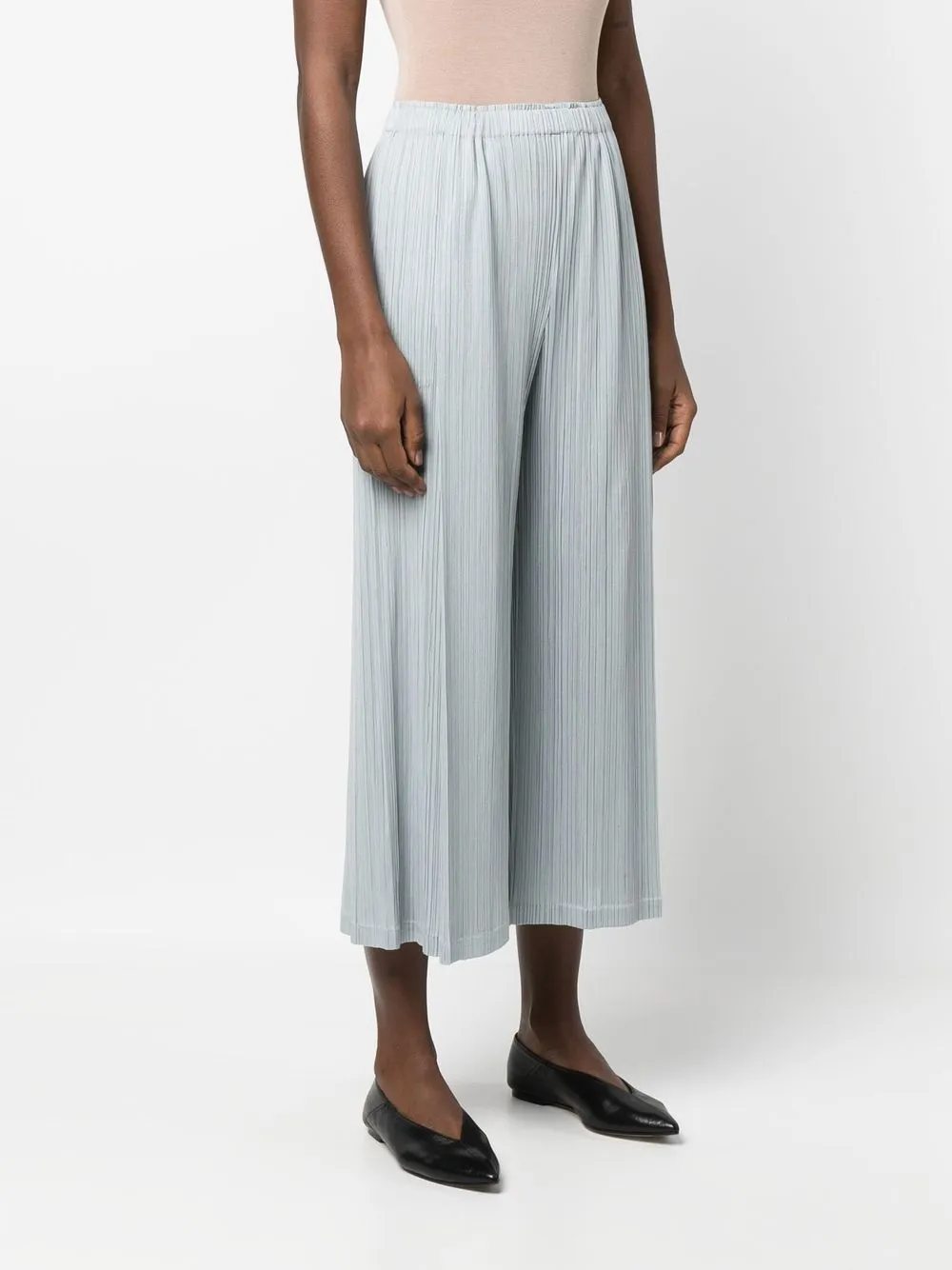 pleats please issey miyake plissé cropped trousers