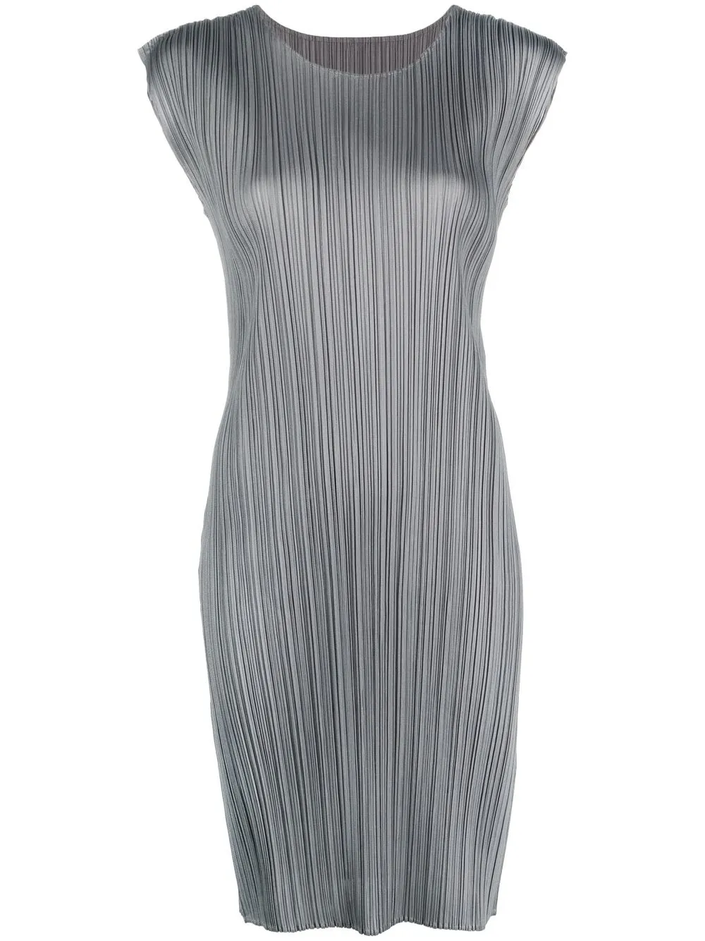 

Pleats Please Issey Miyake plissé short-sleeve shift dress - Grey