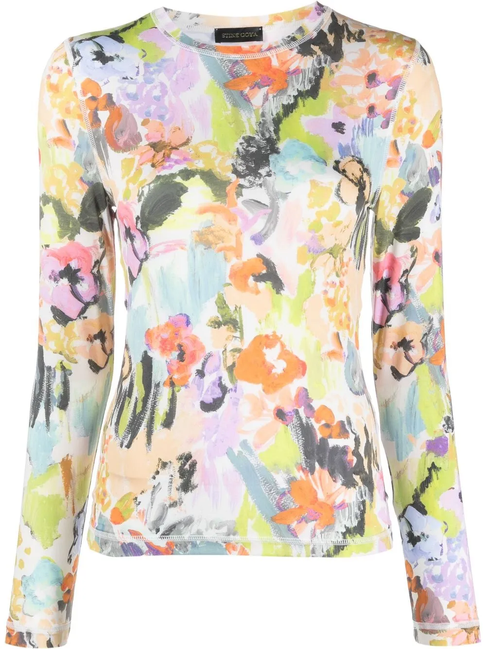 

Stine Goya floral-print long-sleeved top - Yellow