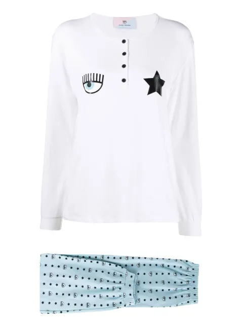 Chiara Ferragni pijama Eye Star con cuello henley