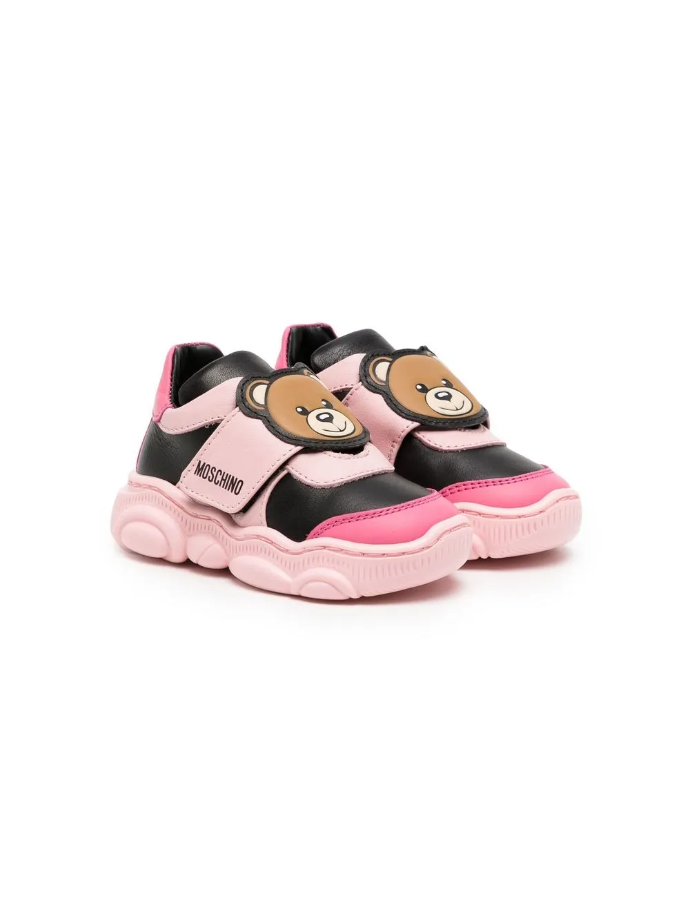 

Moschino Kids Toy Bear patch low-top sneakers - Negro