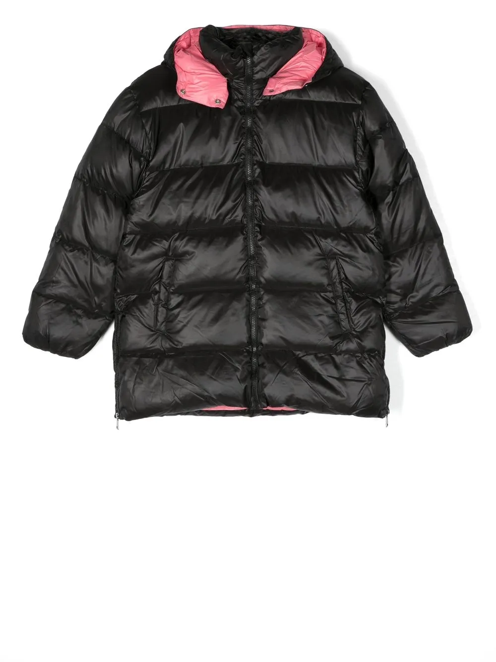 

Ermanno Scervino Junior hooded down puffer coat - Black