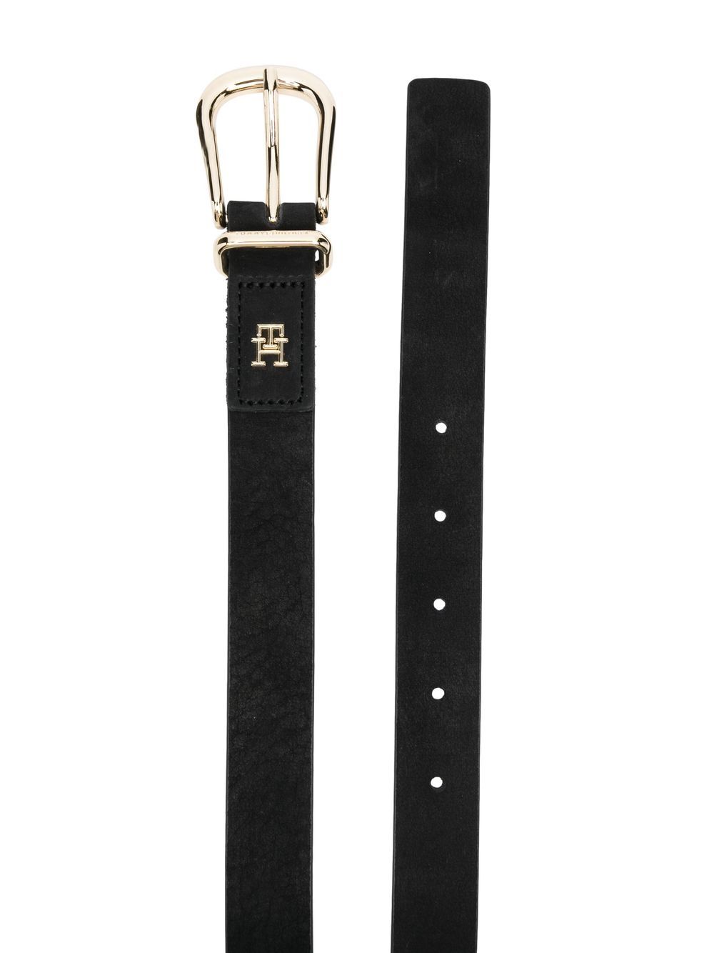 Tommy Hilfiger Riem met logoplakkaat - Zwart