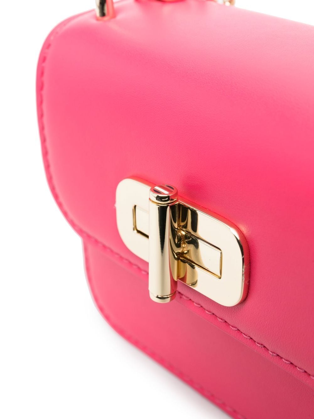 Shop Tommy Hilfiger Logo-lettering Leather Crossbody Bag In 粉色