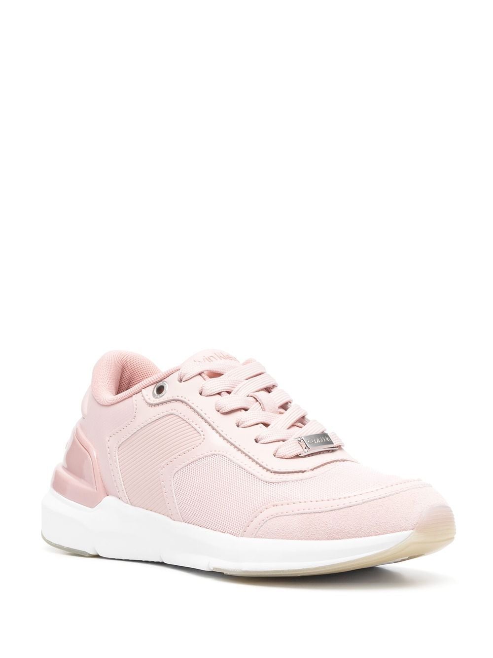 Shop Calvin Klein Embossed Logo Low-top Sneakers In Pink