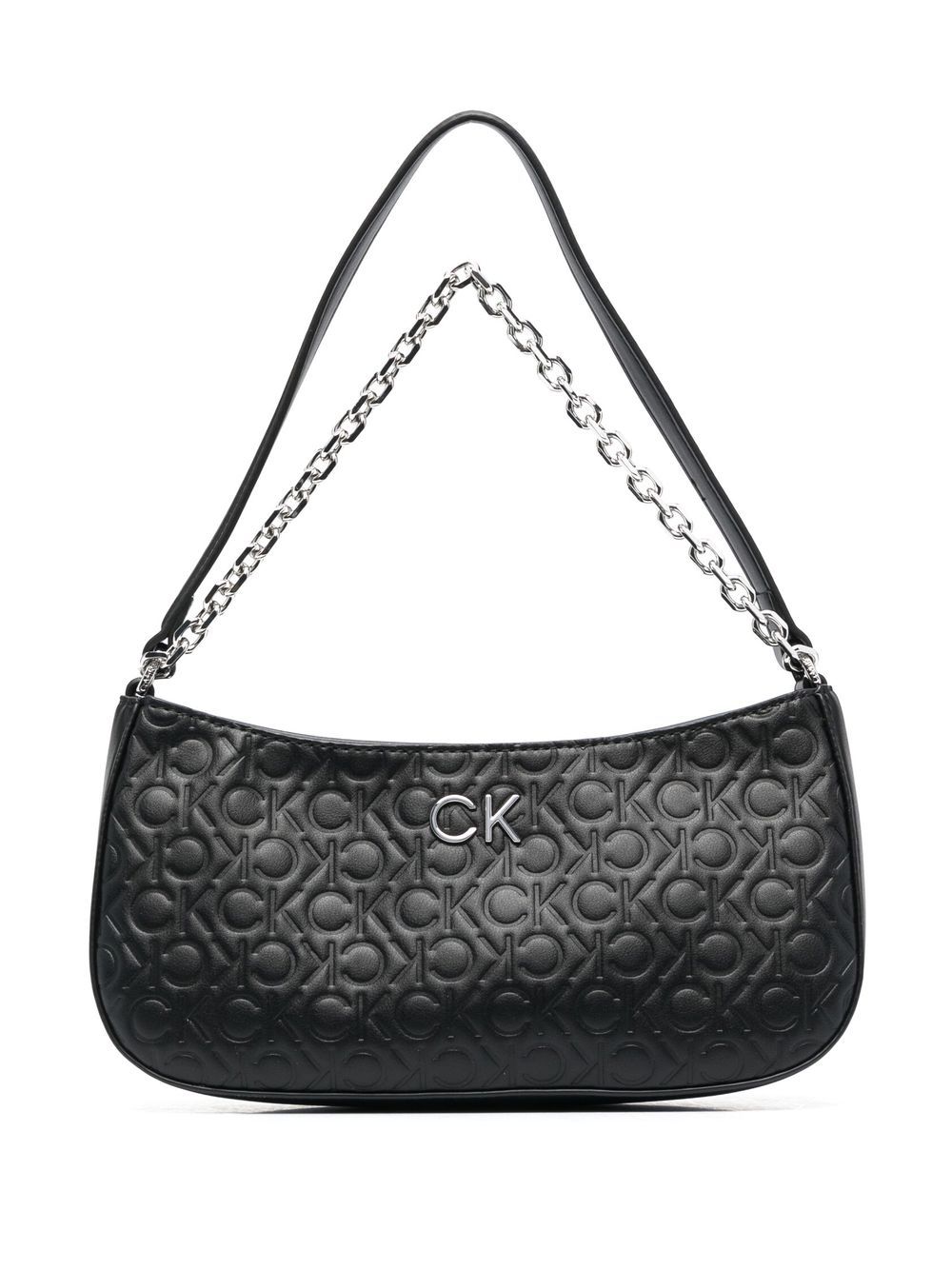 Image 1 of Calvin Klein logo-debossed shoulder bag