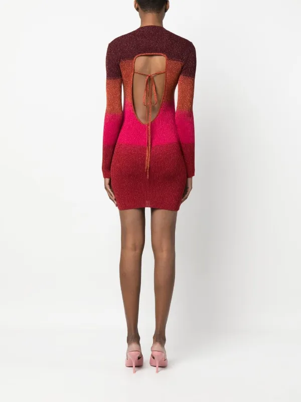 Gcds Wide Stripe Mini Dress - Red