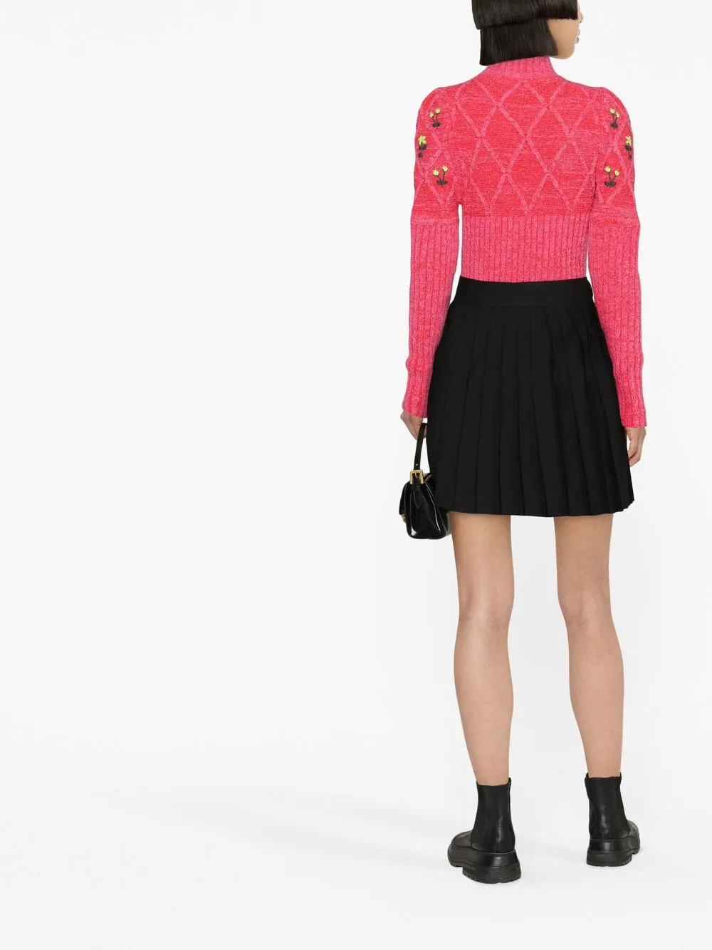  Cormio Pullover Mit Aufgestickten Blumen   Rosa 