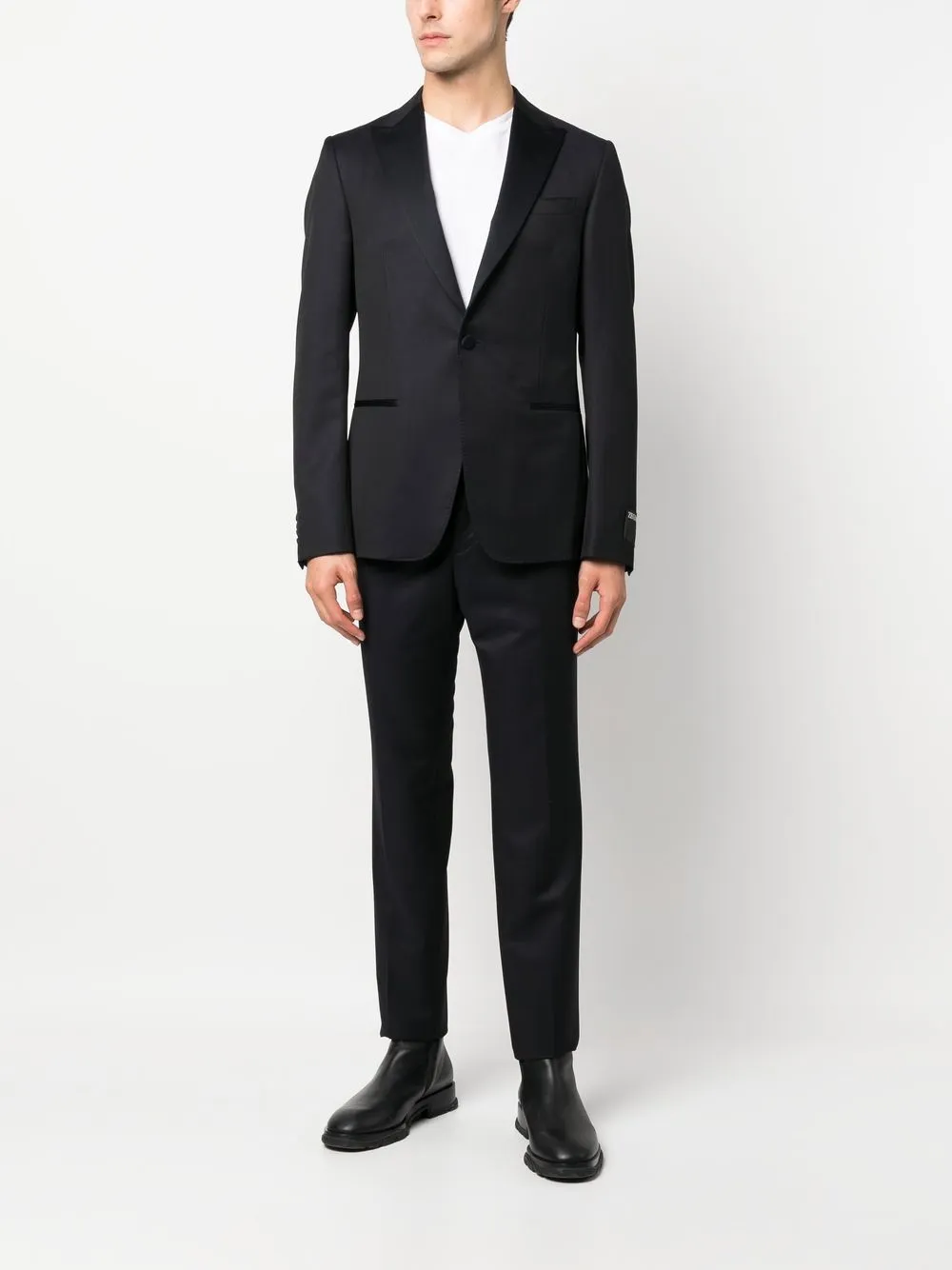 Zegna Pak met enkele rij knopen - Blauw