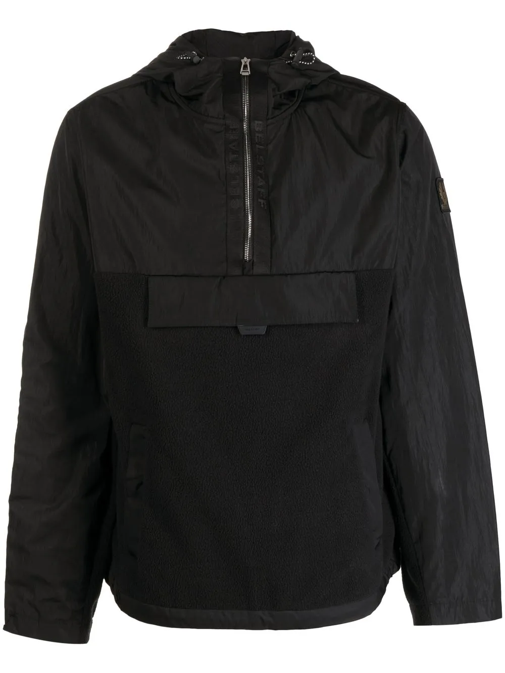 

Belstaff panelled textured hoodie - Black