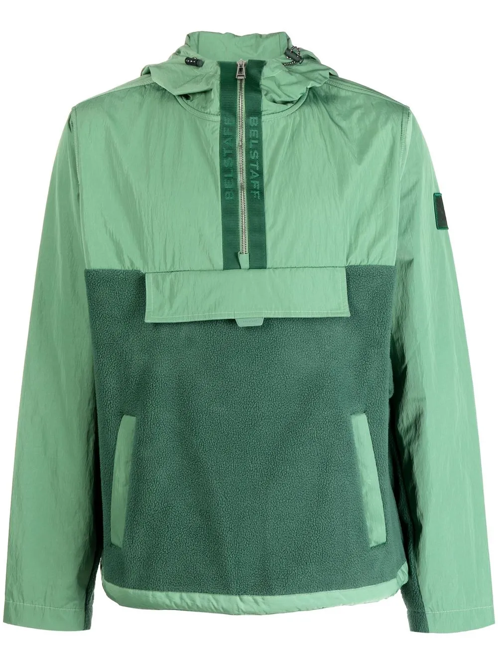 

Belstaff textured panelled hoodie - Green