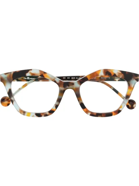 L.A. EYEWORKS lentes con armazón estilo carey 