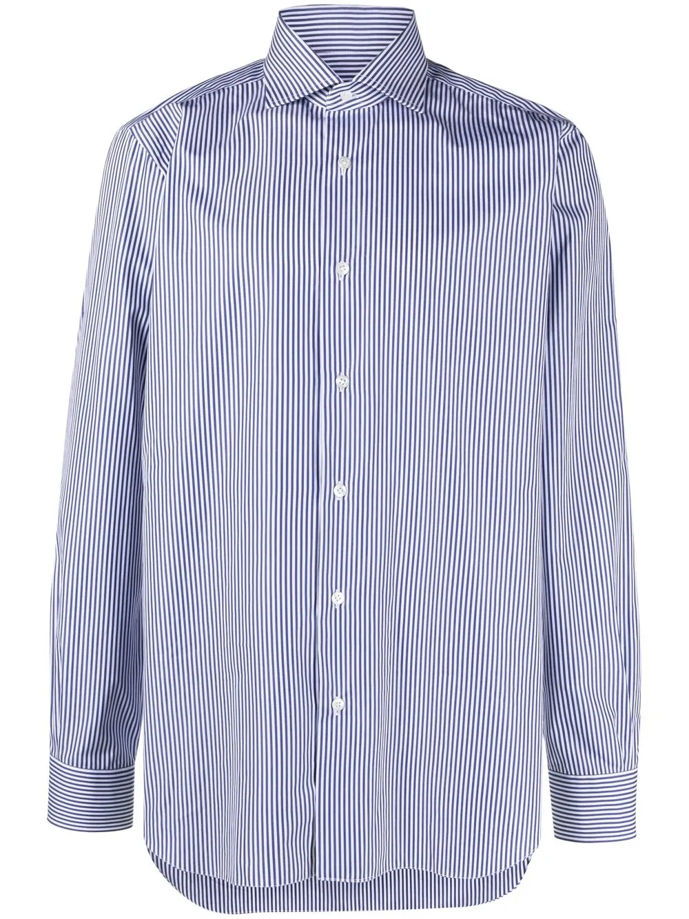 

Barba striped cotton shirt - Blue