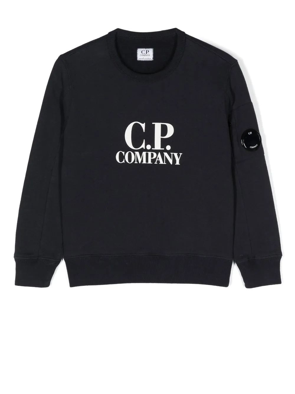 

C.P. Company Kids Lens-embellished fleece sweatshirt - Blue