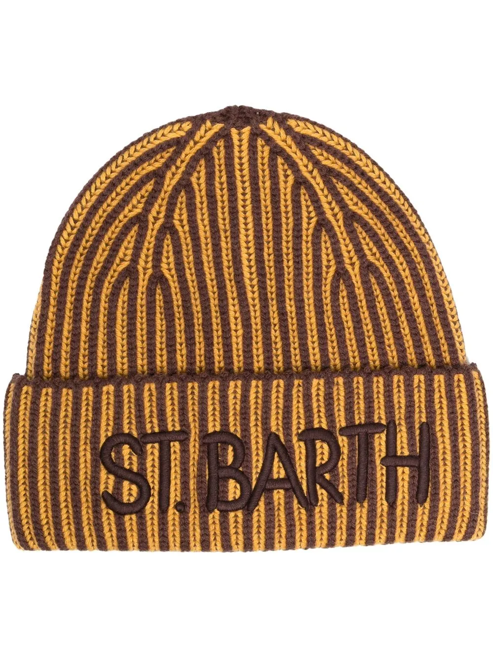 

MC2 Saint Barth logo-embroidered knitted beanie - Yellow
