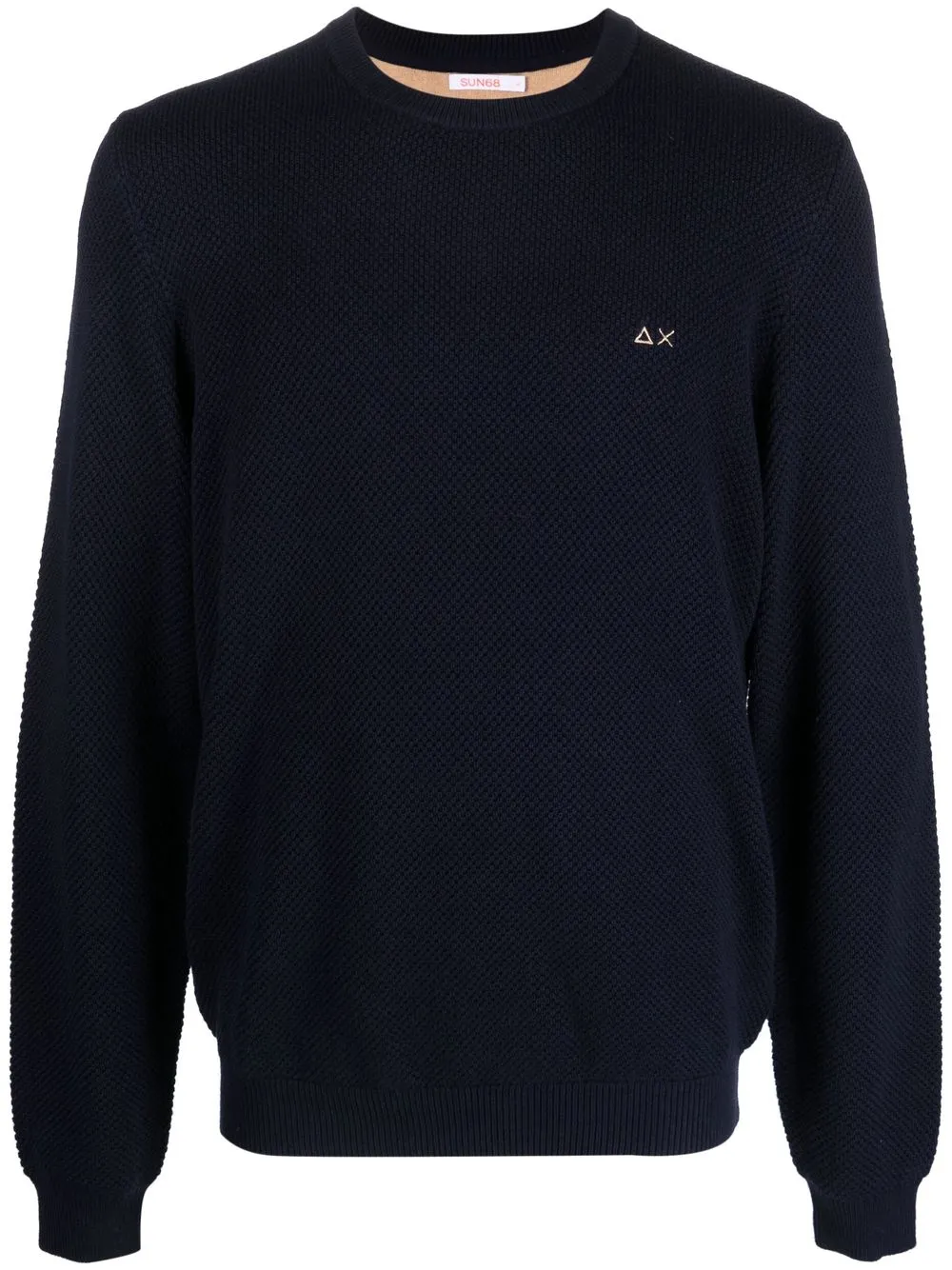 

Sun 68 embroidered-logo crew-neck sweater - Blue