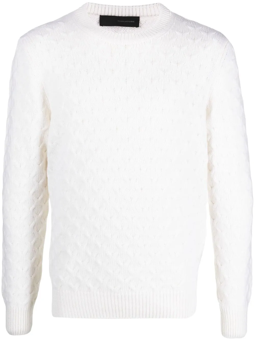 

Tagliatore textured-knit round-neck jumper - White