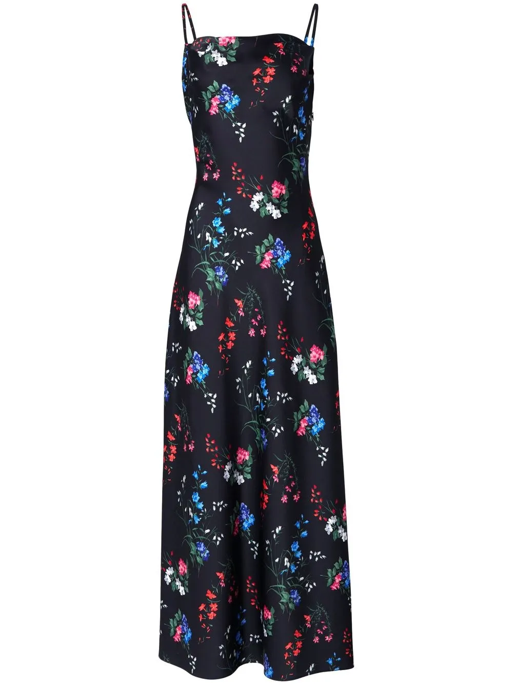 

Carolina Herrera petunia-print slip dress - Black