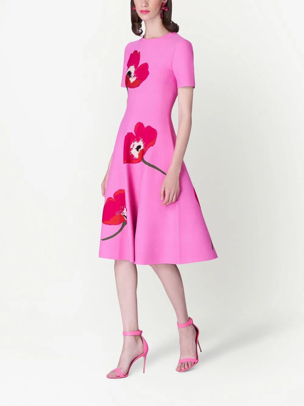 Carolina Herrera Jurk met bloemenprint - Roze
