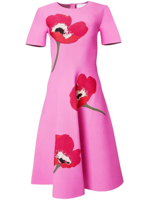 Carolina Herrera floral intarsia-knit dress