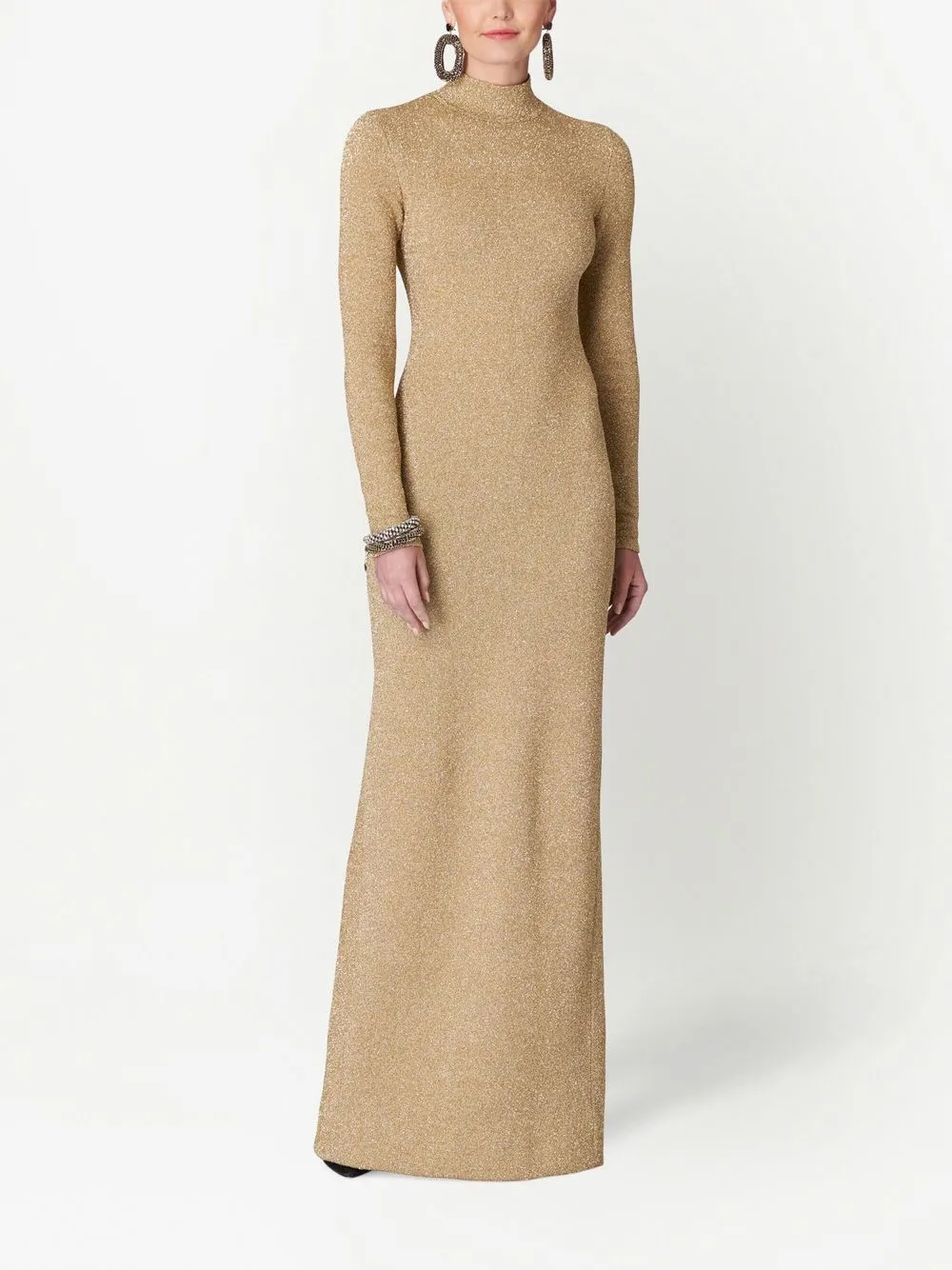 Carolina Herrera Gebreide jurk - Goud