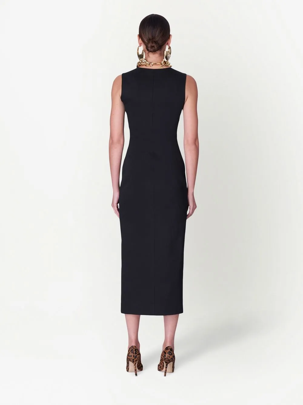 Carolina Herrera Zip-front Shift Dress In Black