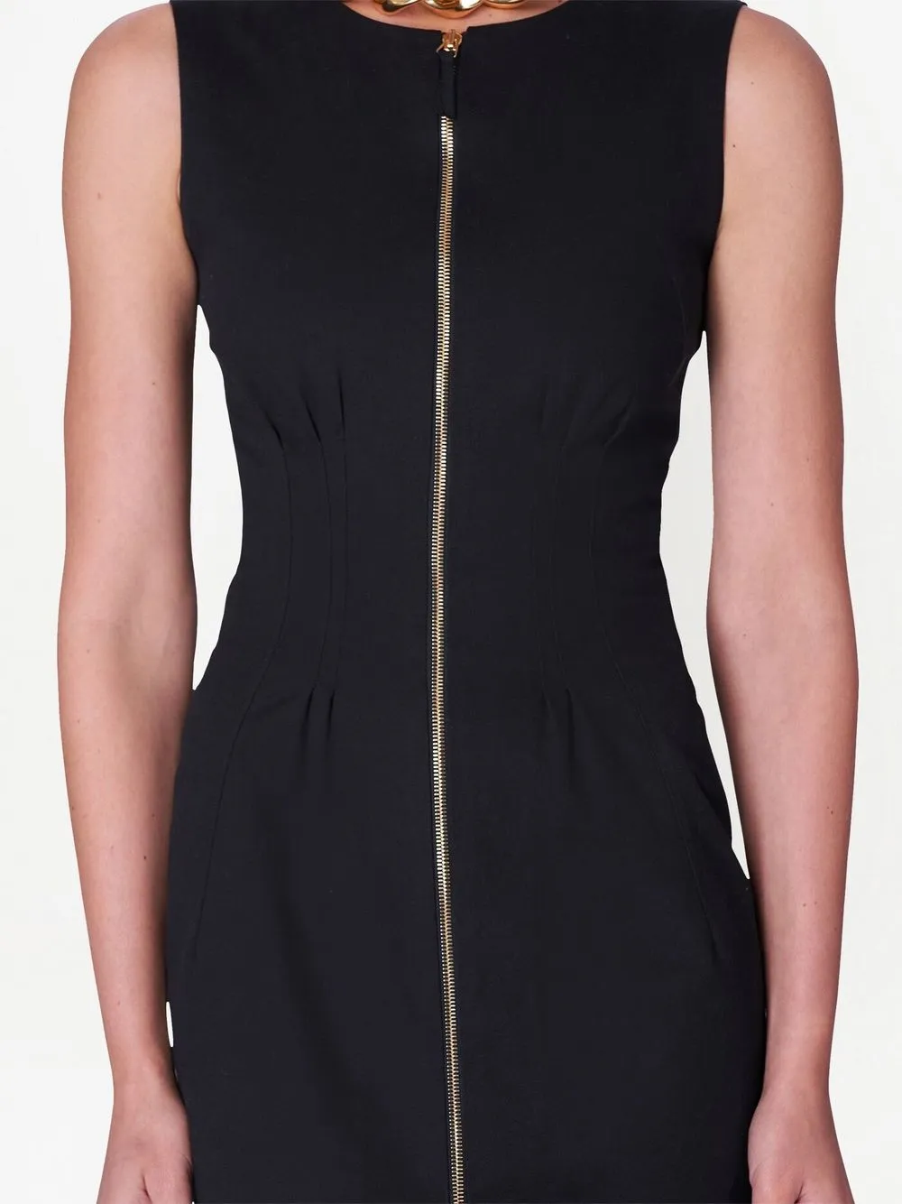 Carolina Herrera Zip-front Shift Dress In Black