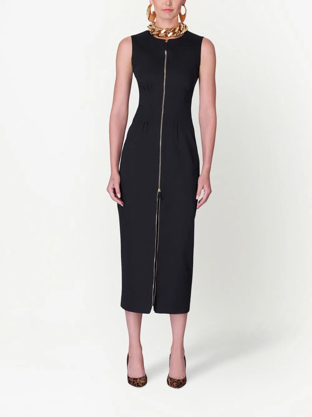 Carolina Herrera Blousejurk met rits - Zwart