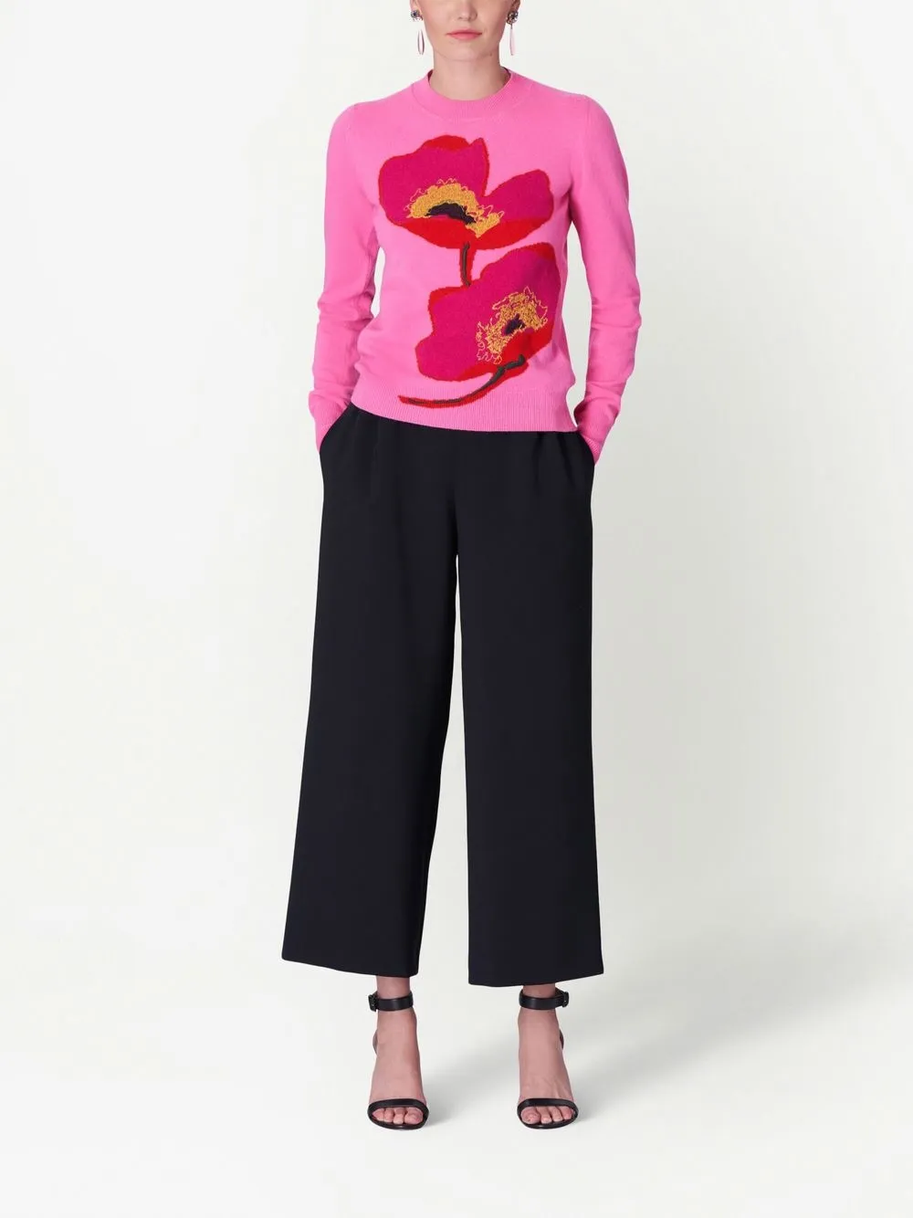 Carolina Herrera Intarsia trui - Roze