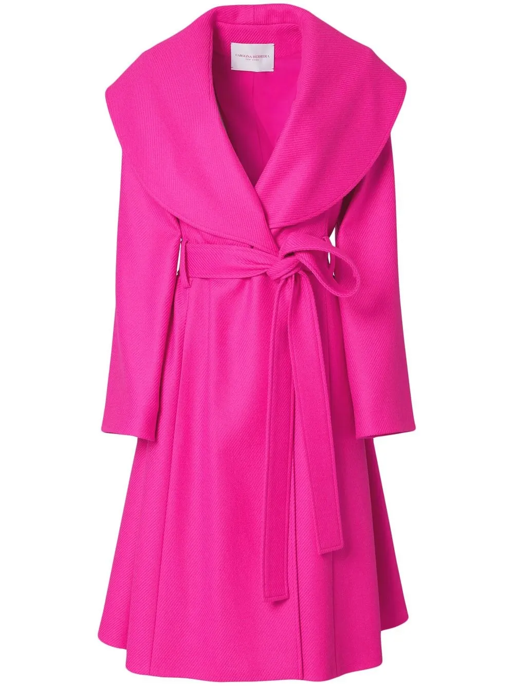 Carolina Herrera belted virgin wool coat - Pink