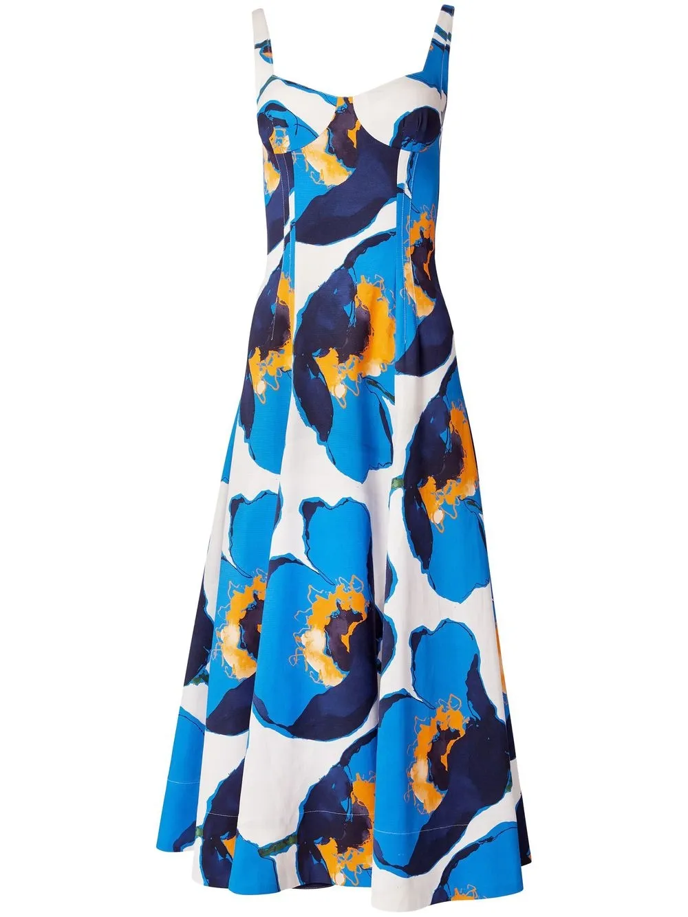 

Carolina Herrera abstract-print dress - Blue