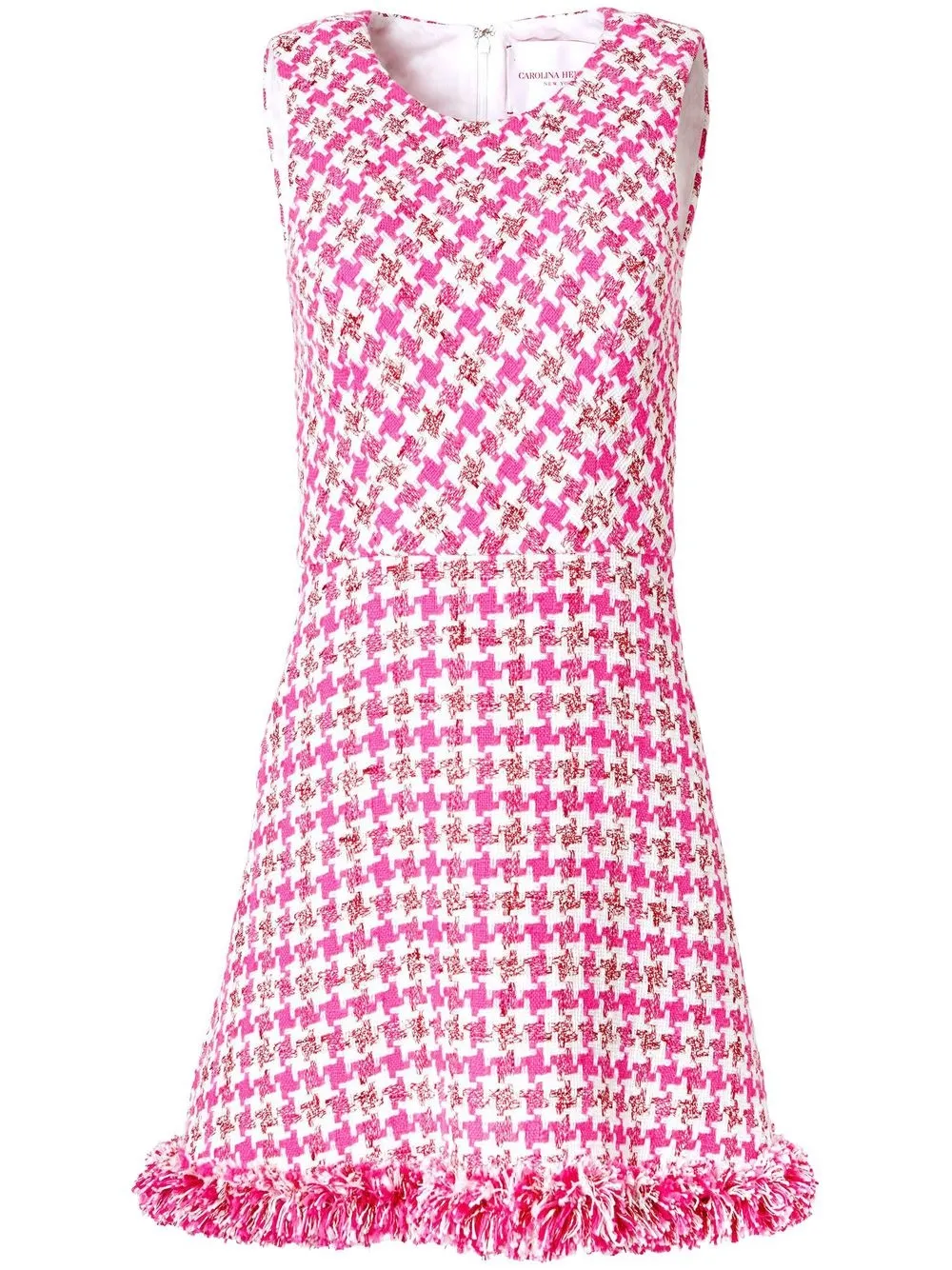 CAROLINA HERRERA SLEEVELESS TWEED MINIDRESS