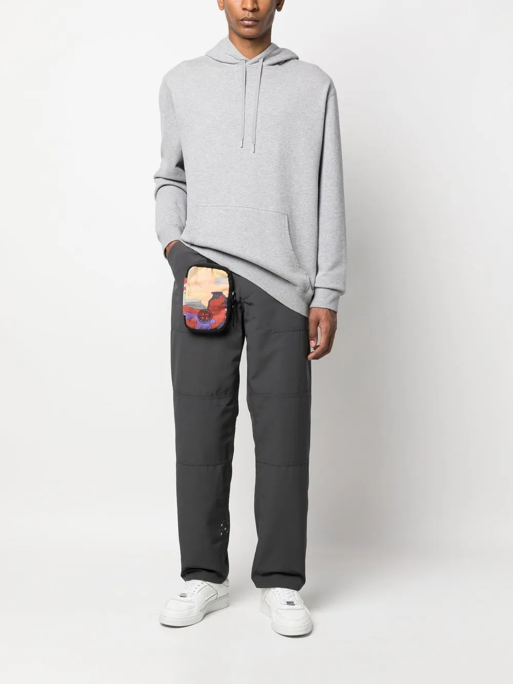 Stone Island Buidel met geborduurd logo - Rood