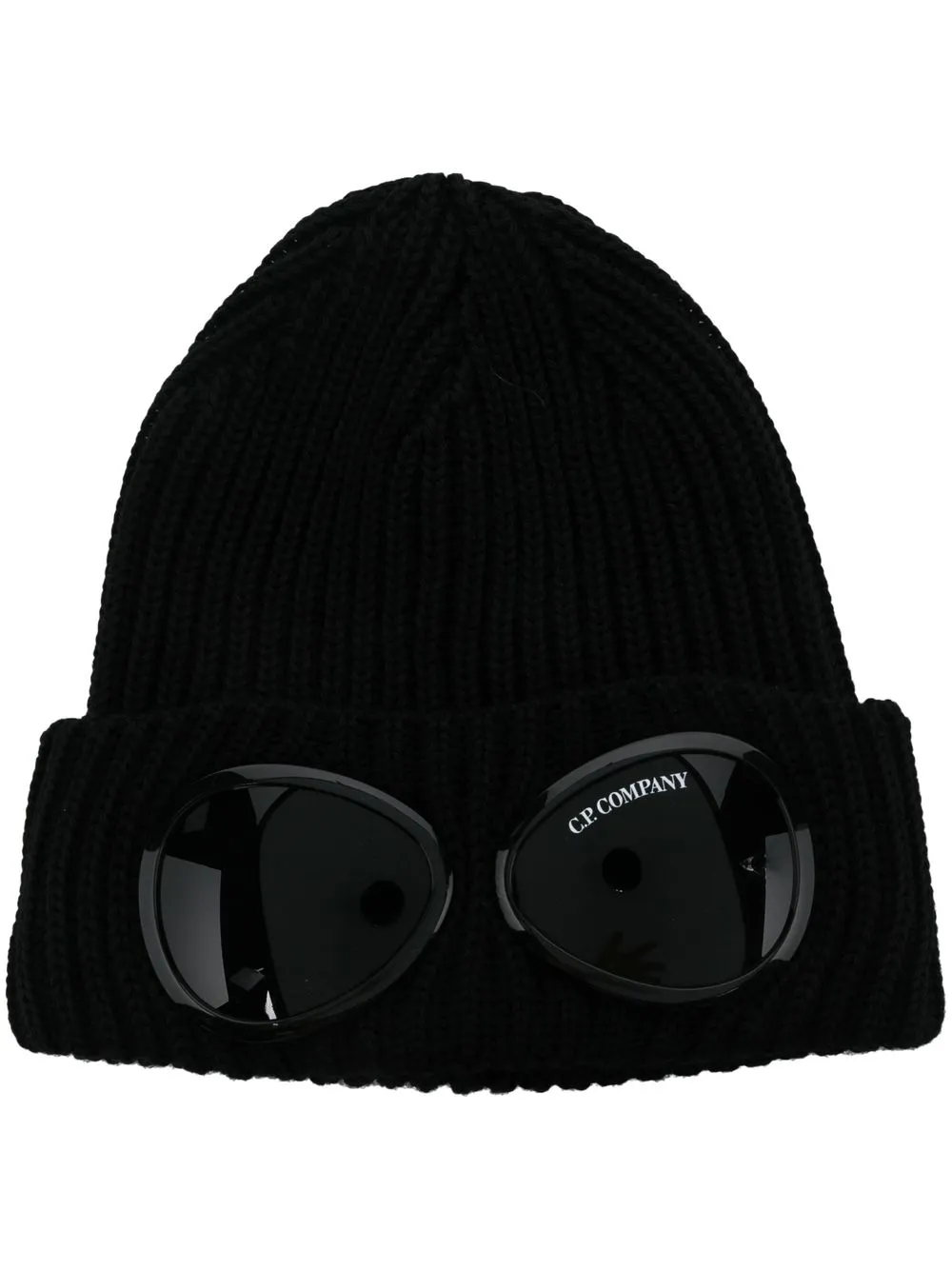 

C.P. Company Kids gorro tejido con detalle de lentes - Negro