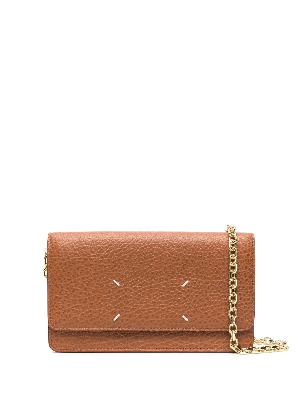 

Maison Margiela grained leather clutch bag - Brown