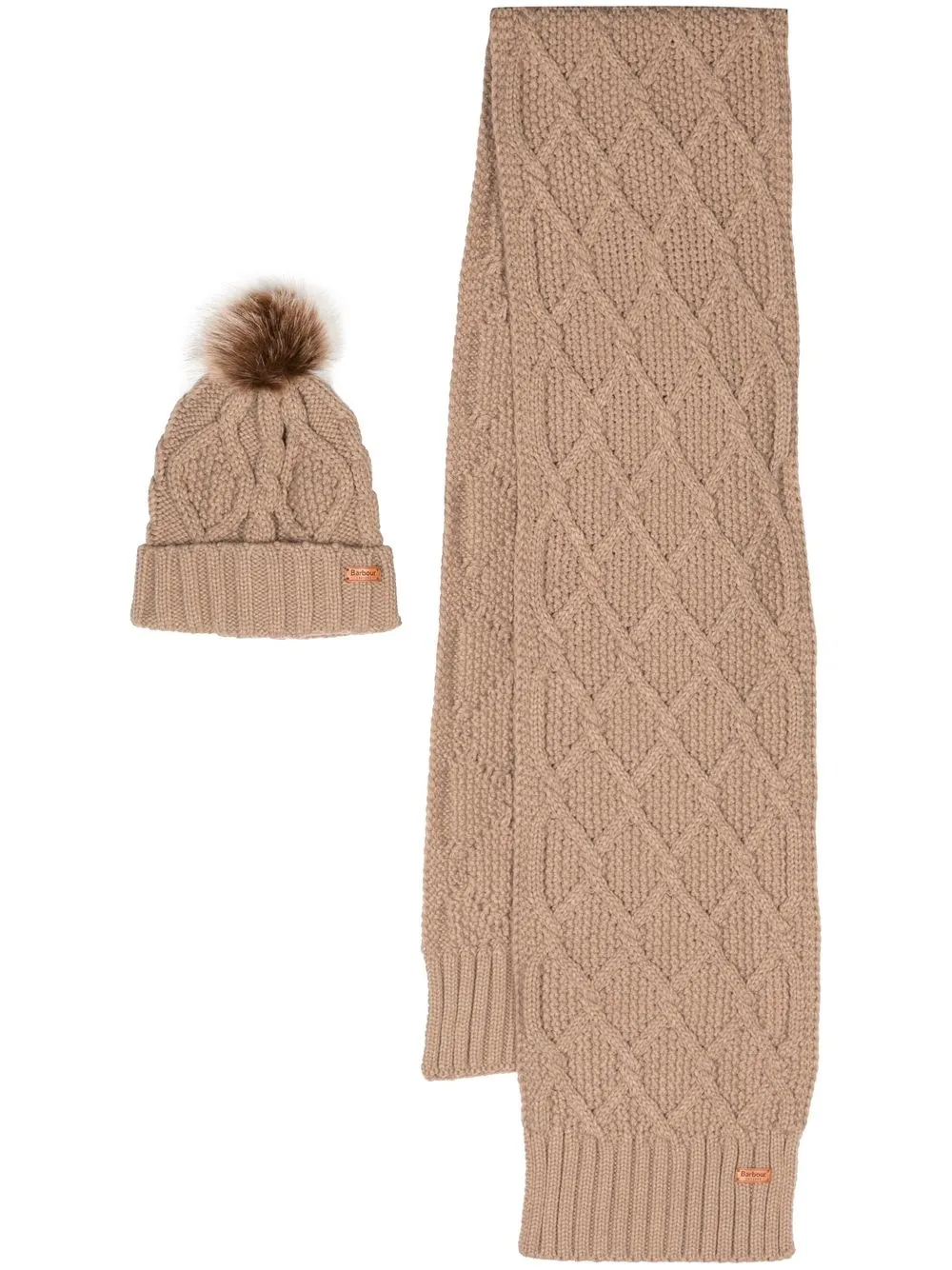 

Barbour Ridley hat and scarf set - Neutrals