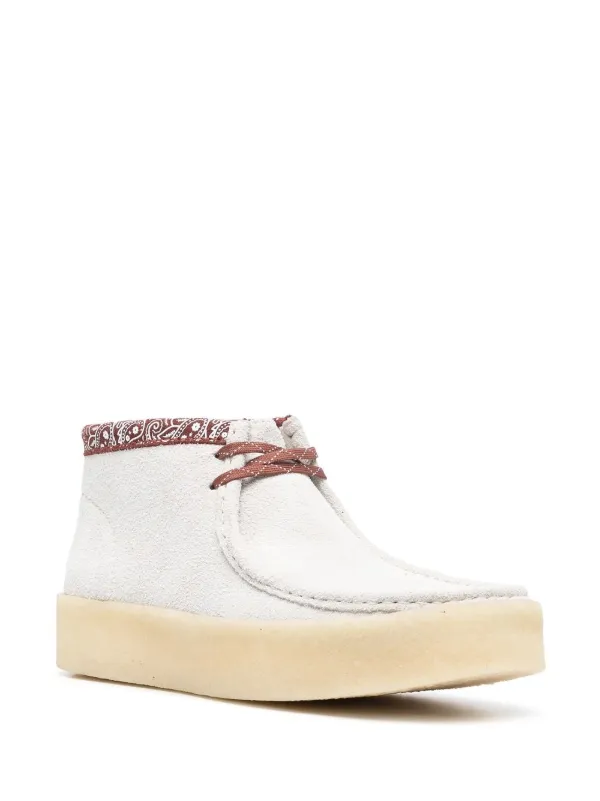 Clarks Originals paisley-print Ankle Boots | White | FARFETCH display picture 1