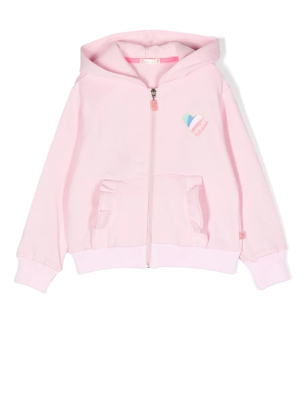 

Billieblush logo-print zip-up hoodie - Pink