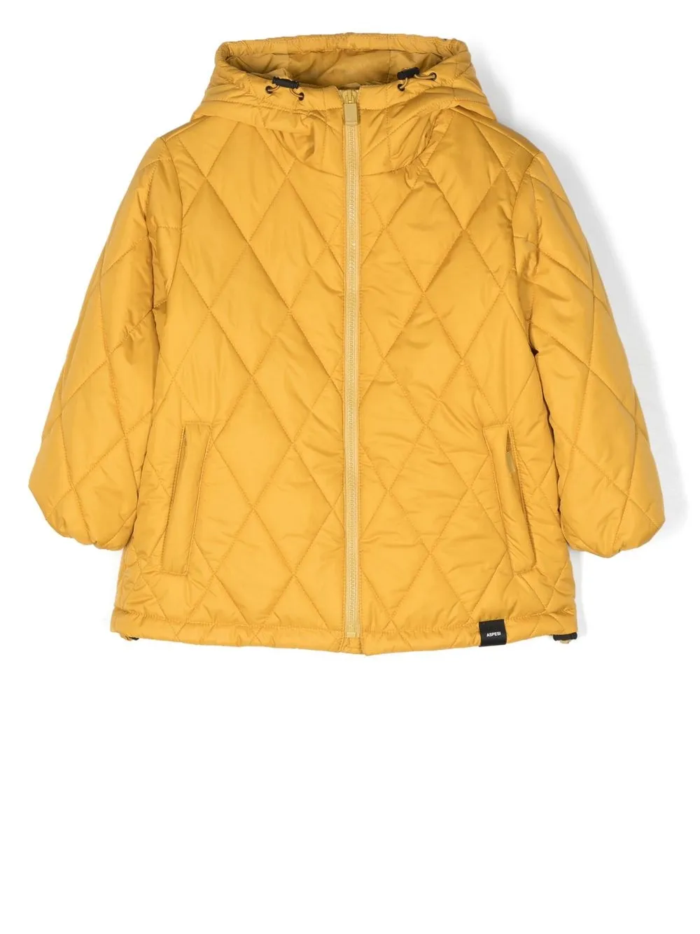 

Aspesi Kids quilted hooded jacket - Yellow