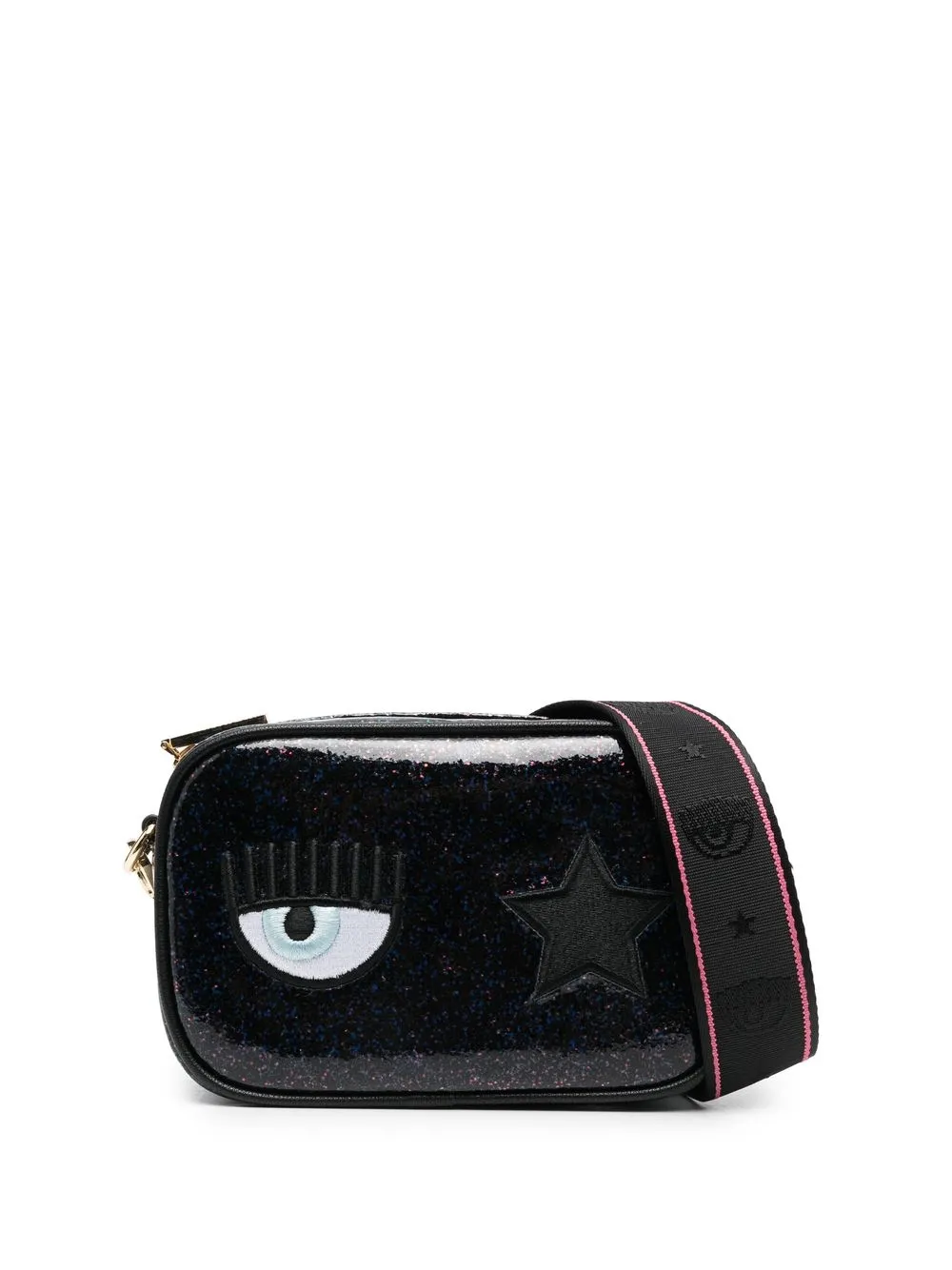 

Chiara Ferragni Eye Star glittered crossbody bag - Black